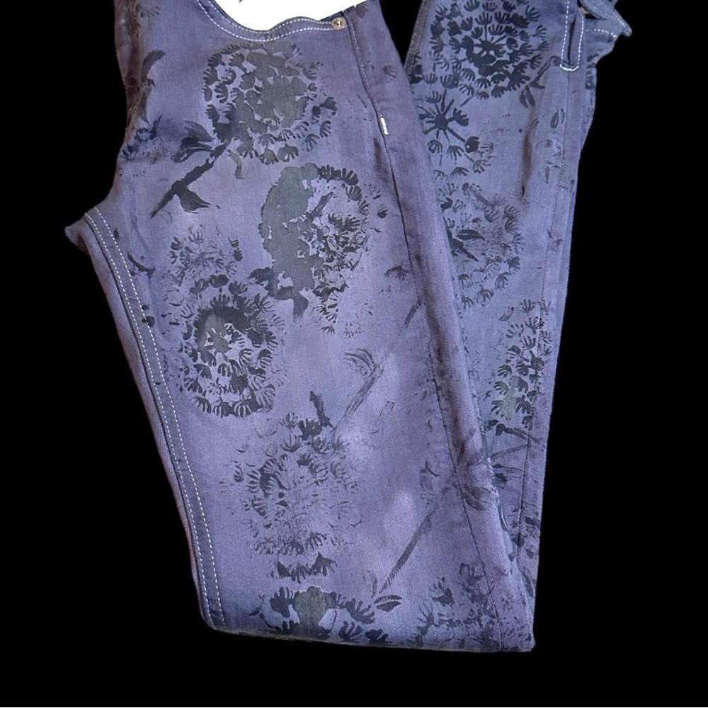 🎉HP🎉 NWT Originally White Skinny Mid Rise Ankle Tie Jeans Now Floral Cyano. 26 - Picture 9 of 9